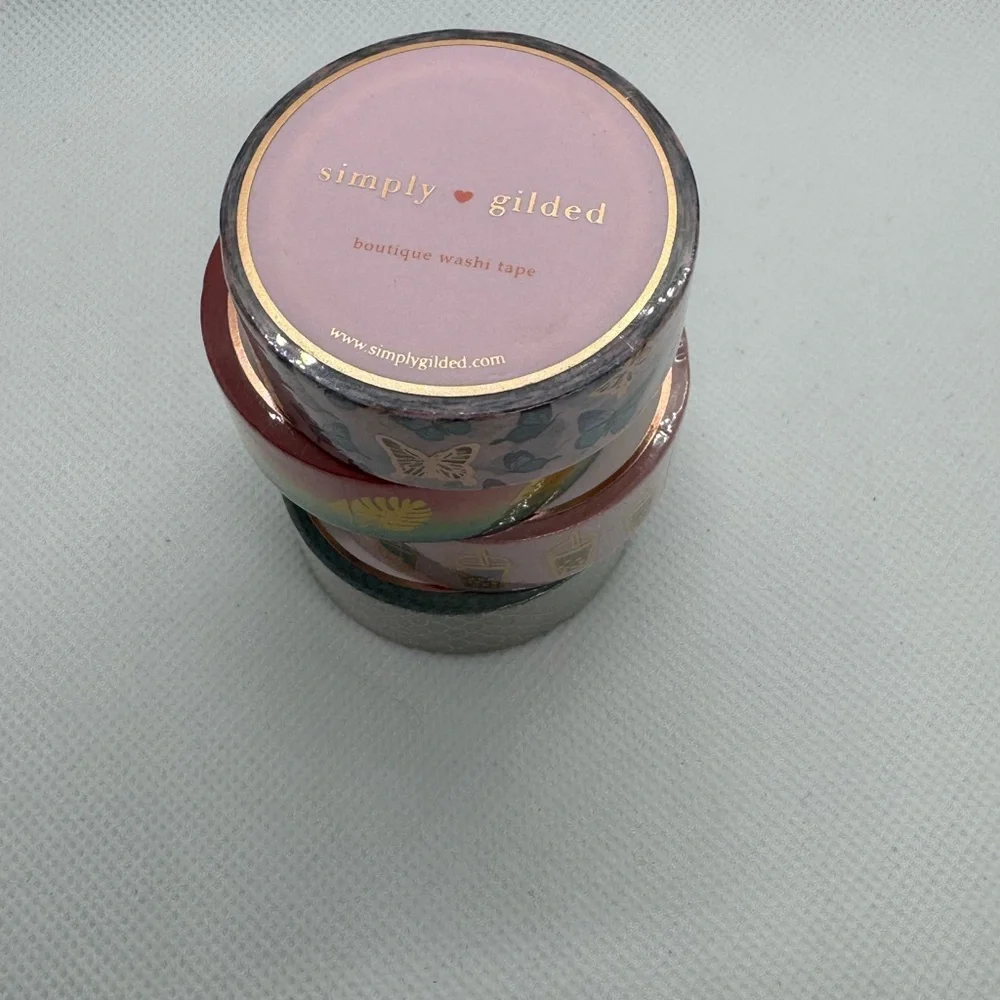 Colorful Decorative Simply Gilded 15mm Washi Tape Set